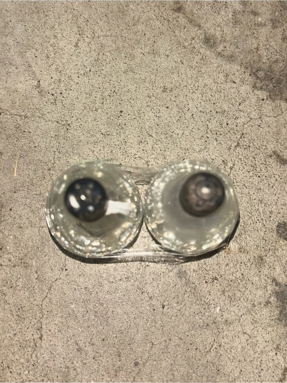 Vintage Glass Crackled Egg Shaped Salt and Pepper Shakers with Sterling Tops